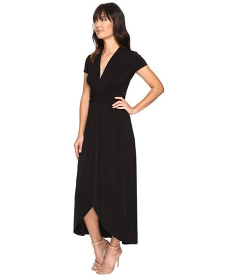 michael michael kors short sleeve maxi wrap dress 